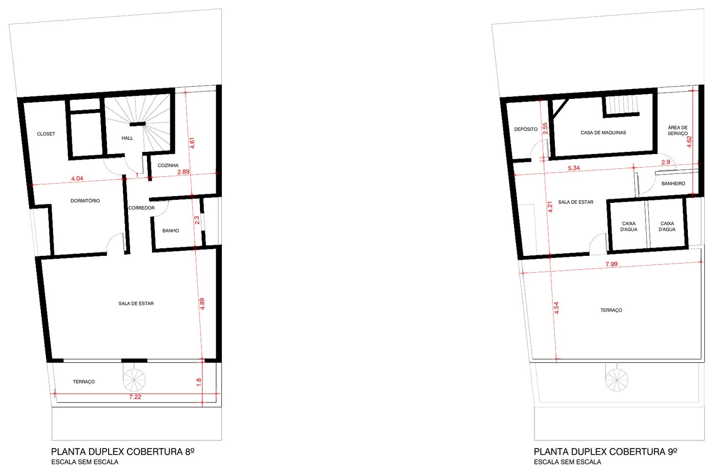 Planta do andar tipo — projeto aprovado